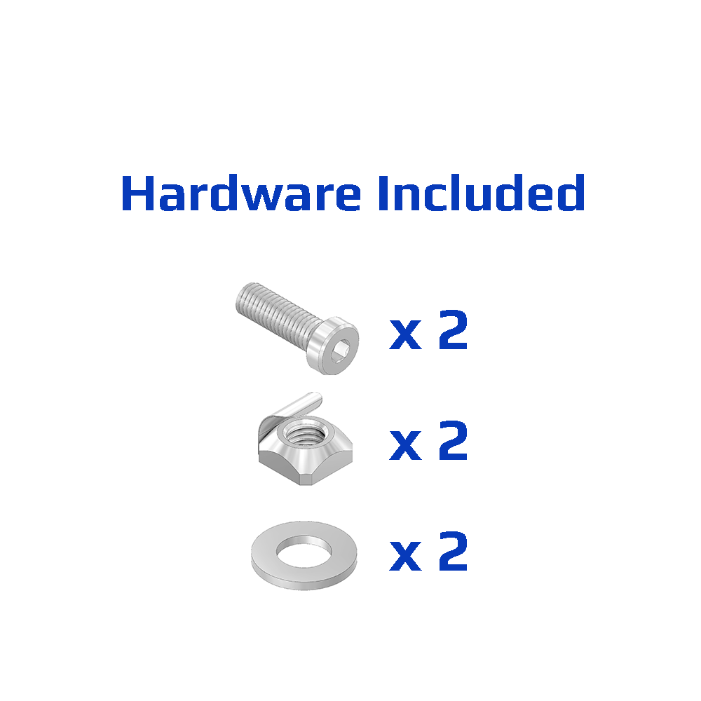 40-160-3SS MODULAR SOLUTIONS GUSSET BRACKET<BR>18.5MM X 45MM WITH STAINLESS STEEL HARDWARE REINFORCEMENT ANGLE
